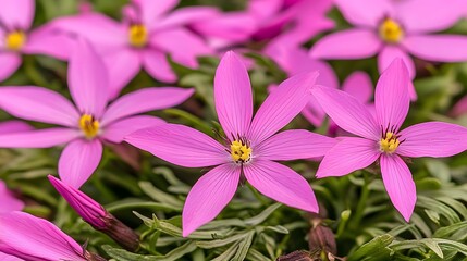 Close-up Pink Flowers Blooming in Garden Macro Photography