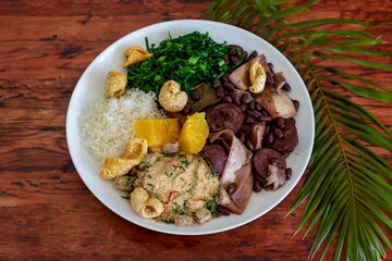 Complete traditional Brazilian feijoada, the best feijoada in the world
