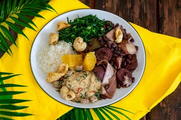 Complete traditional Brazilian feijoada, the best feijoada in the world