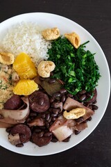Complete traditional Brazilian feijoada, the best feijoada in the world