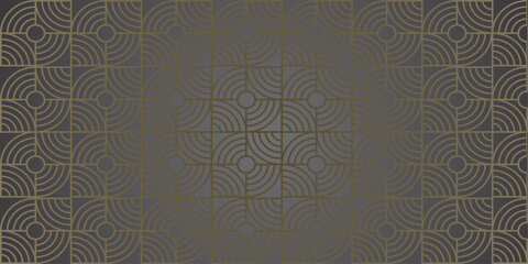 Stylish golden line pattern background. Seamless geometric vector grid for web, wallpaper, and luxury design.