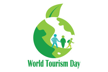  Eco Tourism Earth Leaf Vector – Green Travel with Wildlife and Solar Resorts.