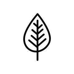 Simple leaf illustration, eco friendly design element.  Leaf image represents nature and ecology.  This minimalist leaf icon is perfect for Plastic Bag Free Day campaign materials.