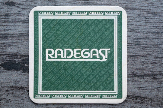 vintage Radegast Beer coaster collected from a pub