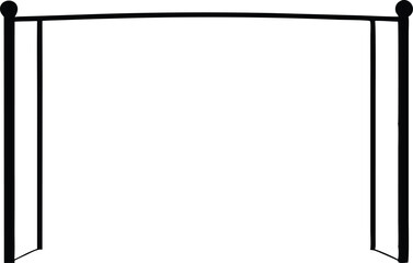 football goal post silhouette vector illustration