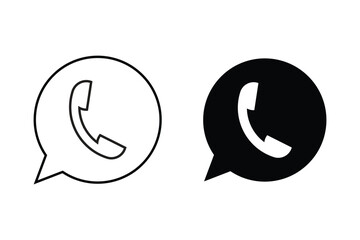 Vector icon of Phone Call, Whatsapp icon design