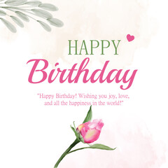 Happy Birthday. Happy Birthday lettering design. Modern calligraphy.