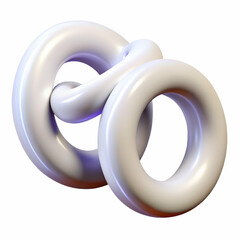 Clean floating 3D white rings for futuristic minimal digital backgrounds and immersive abstract renders

