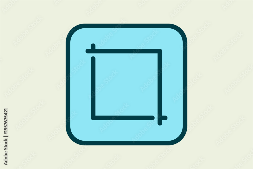 Poster crop icon. icon related to ui elements. suitable for web site, app, user interfaces,element, printab