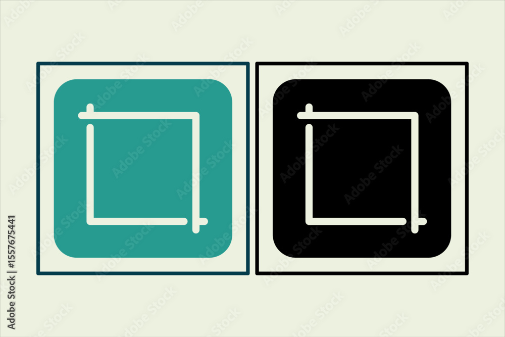 Poster crop icon. icon related to ui elements. suitable for web site, app, user interfaces,element, printab