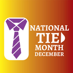 National Tie Month vector logo design 
