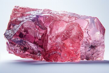 Pink diamond on white background UHD wallpaper