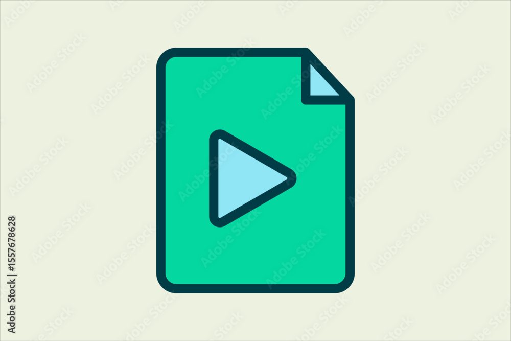 Poster video icon. icon related to ui elements. suitable for web site, app, user interfaces,element, printa