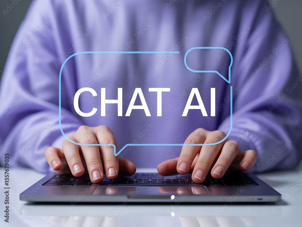 Poster revolutionizing communication exploring the power and potential of chat ai technology
