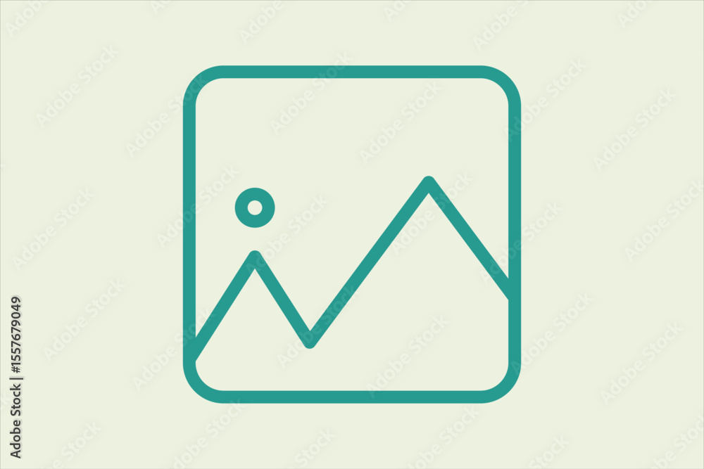 Poster gallery icon. icon related to ui elements. suitable for web site, app, user interfaces,element, prin