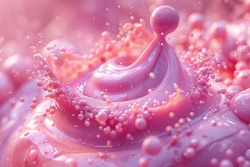 pink water drops