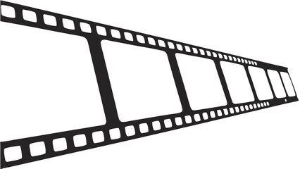 &ldquo;Trendy Film Strips with Empty Slots Vector Illustration Isolated on White&rdquo;

