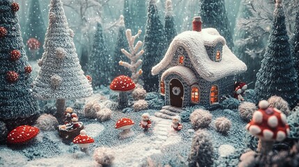 white snow house 