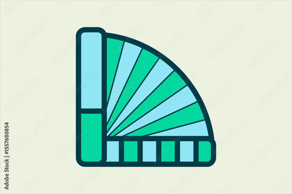 Poster color palette icon. icon related to ui elements. suitable for web site, app, user interfaces,element