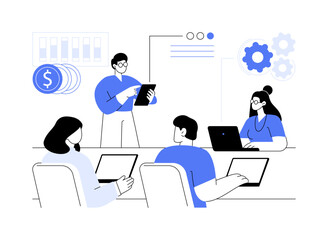 Project implementation isolated cartoon vector illustrations.