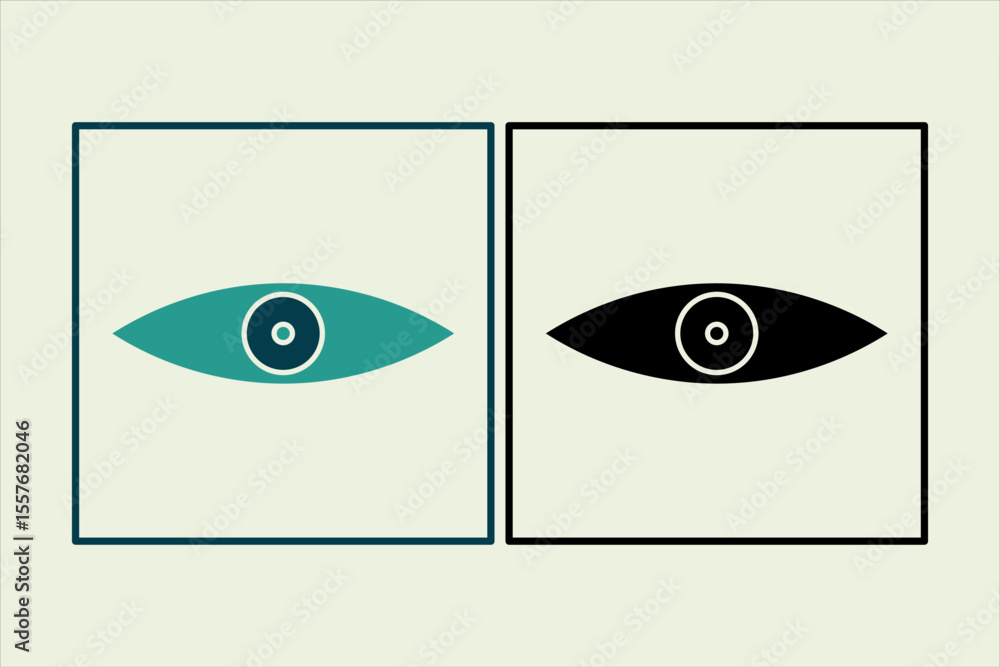 Poster eye icon. icon related to ui elements. suitable for web site, app, user interfaces,element, printabl