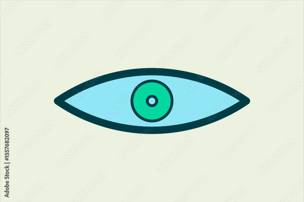 Poster eye icon. icon related to ui elements. suitable for web site, app, user interfaces,element, printabl