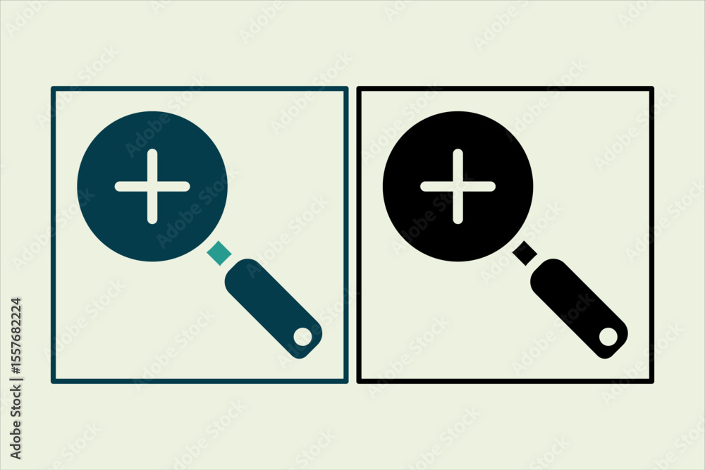 Poster zoom in icon. icon related to ui elements. suitable for web site, app, user interfaces,element, prin