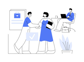 Starting a career in IT isolated cartoon vector illustrations.