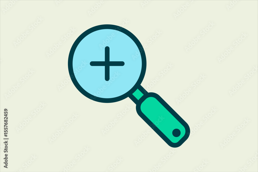 Poster zoom in icon. icon related to ui elements. suitable for web site, app, user interfaces,element, prin