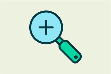 Obraz premium Zoom In icon. icon related to UI elements. suitable for web site, app, user interfaces,element, printable etc. flat line icon style. simple vector design editable