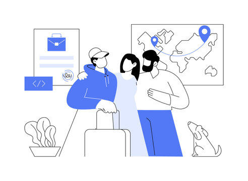 Support for families isolated cartoon vector illustrations.