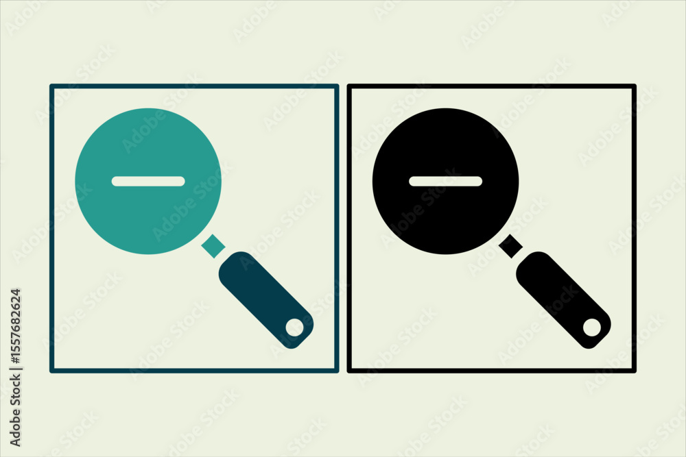 Poster zoom out icon. icon related to ui elements. suitable for web site, app, user interfaces,element, pri