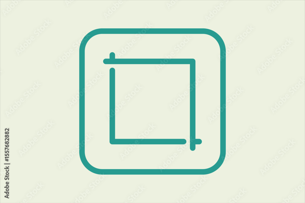 Poster crop icon. icon related to ui elements. suitable for web site, app, user interfaces,element, printab
