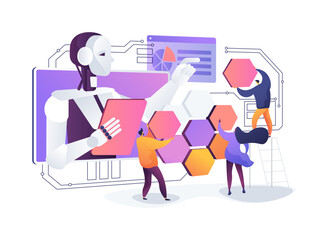 Collaborative Project Management Tools abstract concept vector illustration.