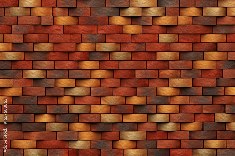 Poster seamless texture of a modern brick wall creating a stunning visual effect, ideal for backgrounds and