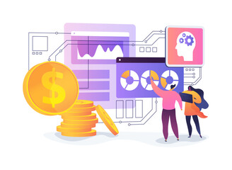 Real-Time Investment Portfolio Dashboards abstract concept vector illustration.