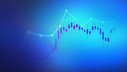 Stock Market Analysis: A digital representation of stock market data with ascending and descending graphs, conveying complex financial concepts.