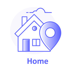 Home, GPS House Icon, Location Pin, Home Location, Map Home, House Navigation, Real Estate Map, Residential Pin, Navigation Home Icon, GPS Home Vector