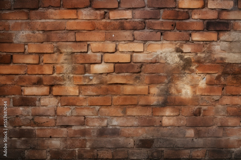 Poster full frame shot of an old red brick wall, creating a rustic and textured background