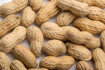 Fototapeta premium peanuts on a white background