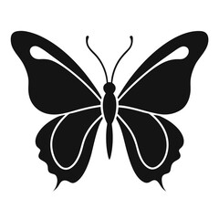 butterfly silhouette icon on white background