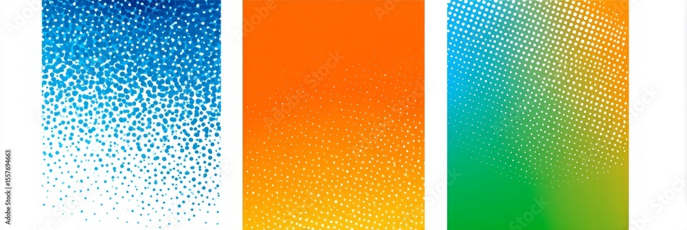 Poster Abstract Colorful Gradient Background with Pixelated Dots