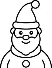 Cartoon vector illustration of a smiling Christmas snowman character with a red hat, a symbol of winter holidays