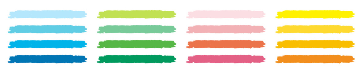 アンダーバ・下線・クレヨン風やさしい色合い