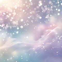 Blue holiday background with glowing stars, bokeh, and abstract light
