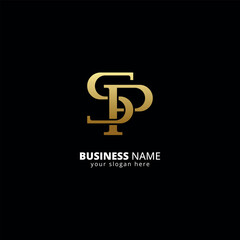 Obraz premium Creative S and P Letter Logo, Luxury Monogram Design.
