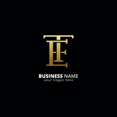 Creative E and T Letter Logo, Luxury Monogram Design.