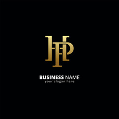 Creative H and P Letter Logo, Luxury Monogram Design.