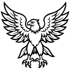 Fototapeta premium eagle---wings-spread---claws-and-beak---finish-hea