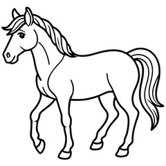 Obraz premium horse---neck-body---legs-and-mane---finalize-featu